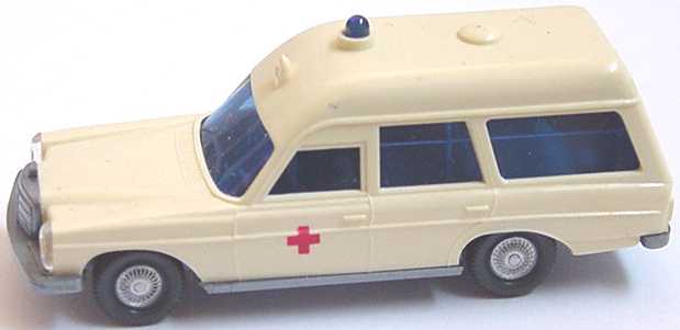 Foto 1:87 Mercedes-Benz 200/8 Krankenwagen Rotes Kreuz (Kreuz auf Vordertüren) Wiking
