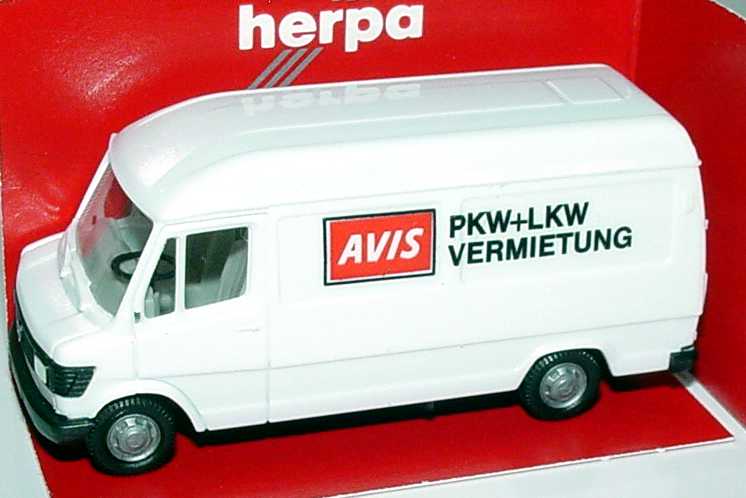 Foto 1:87 Mercedes-Benz 207D Kasten Hochdach AVIS PKW + LKW Vermietung, Avis hat mein Auto herpa