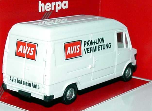 Foto 1:87 Mercedes-Benz 207D Kasten Hochdach AVIS PKW + LKW Vermietung, Avis hat mein Auto herpa