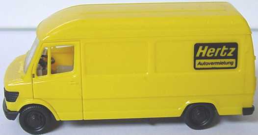 Foto 1:87 Mercedes-Benz 207D Kasten Hochdach Hertz Autovermietung herpa 4077