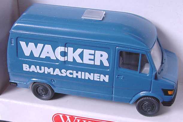 Foto 1:87 Mercedes-Benz 207D Kasten Hochdach Wacker Baumaschinen Wiking 28001