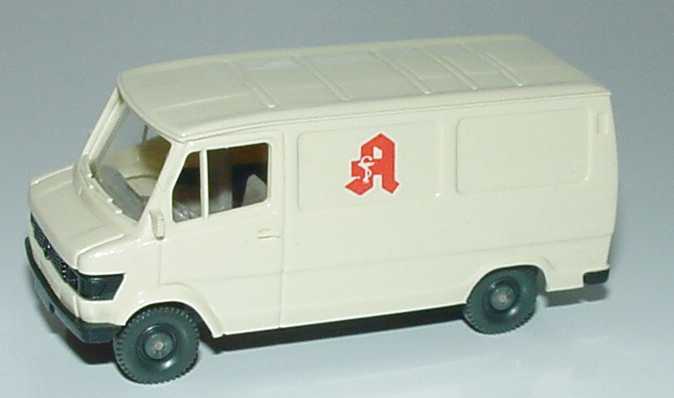 Foto 1:87 Mercedes-Benz 207D Kasten hellbeige mit Apotheken-Logo Wiking 280