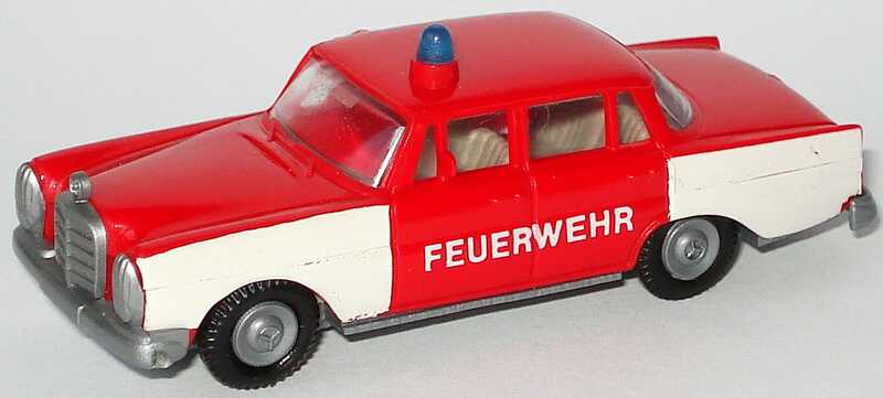 Foto 1:87 Mercedes-Benz 220 S Feuerwehr rot/weiß PreP