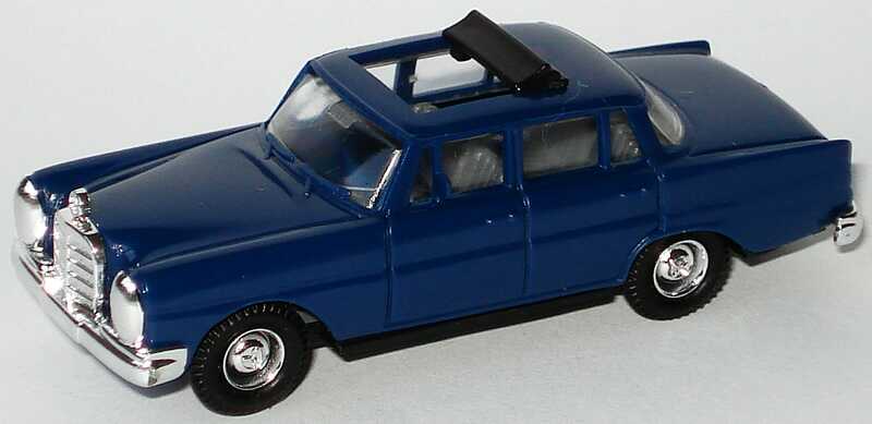 Foto 1:87 Mercedes-Benz 220 mit Sonnendach dunkelblau Praliné