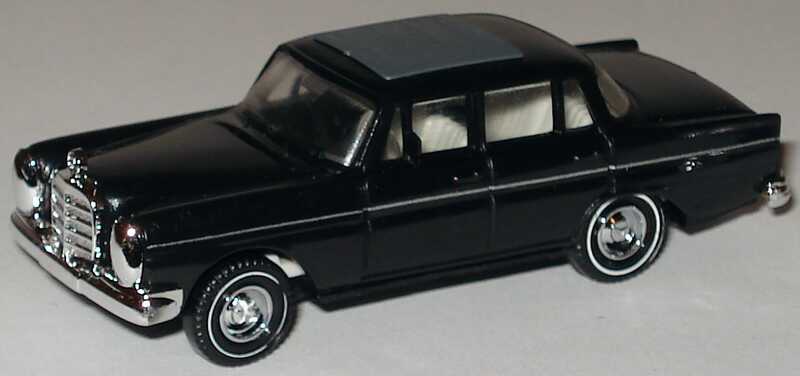 Foto 1:87 Mercedes-Benz 220 mit Sonnendach geschlossen schwarz Praliné