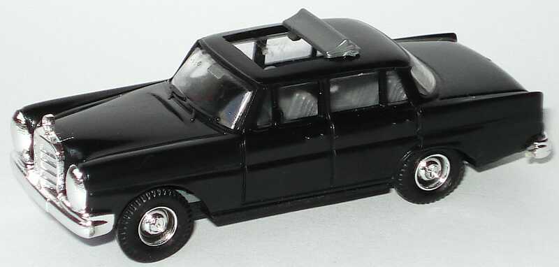 Foto 1:87 Mercedes-Benz 220 mit Sonnendach schwarz Praliné