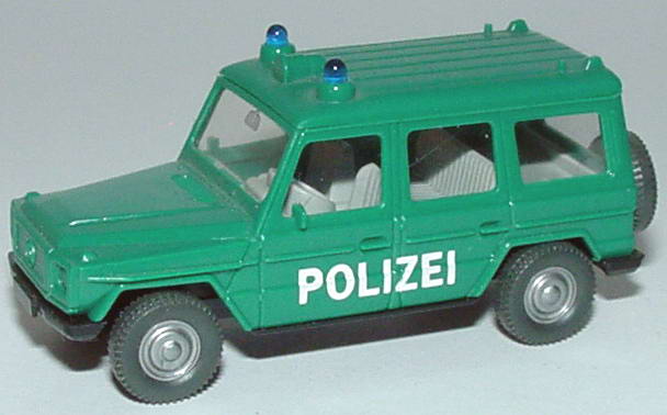 Foto 1:87 Mercedes-Benz 230GE lang Polizei grün Wiking