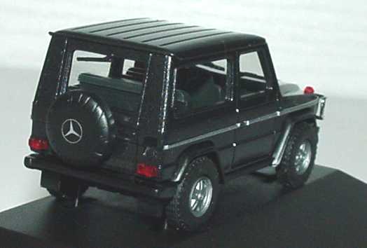 Foto 1:87 Mercedes-Benz 230GE schwarz-met. mit Rammschutz Classic Werbemodell Sockeldruck: Mercedes-G Classic herpa