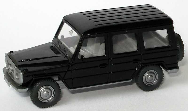 Foto 1:87 Mercedes-Benz 230G lang schwarz mit Reserverad und Zughaken Wiking 12266