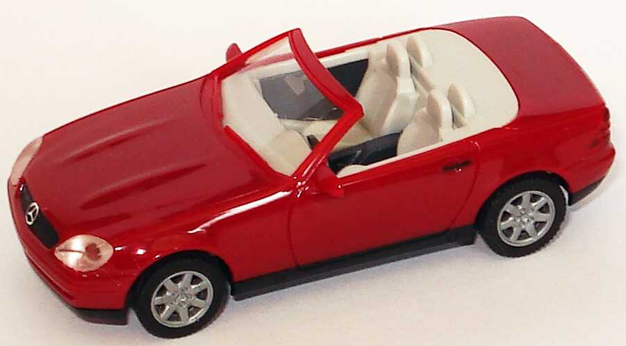 Foto 1:87 Mercedes-Benz 230 SLK (R170) weinrot, ohne Hardtop herpa 022149