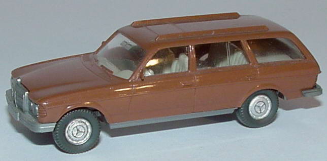 Foto 1:87 Mercedes-Benz 250T (S123) schokobraun, IA hellgrau Wiking