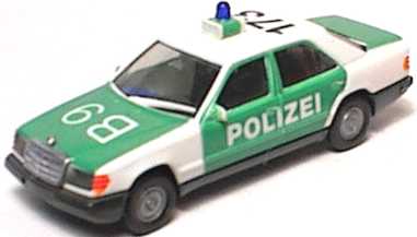 Foto 1:87 Mercedes-Benz 300E (W124) Polizei B9, 173 (bemalt) herpa