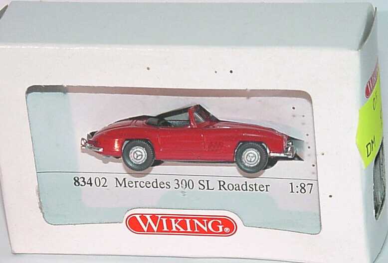 Foto 1:87 Mercedes-Benz 300SL Roadster rot (Kartonverpackung) Wiking 83402