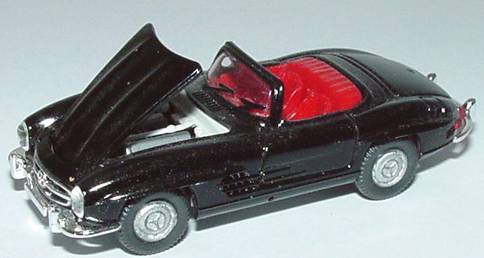 Foto 1:87 Mercedes-Benz 300SL Roadster schwarz (Fremdlackierung) Wiking 834