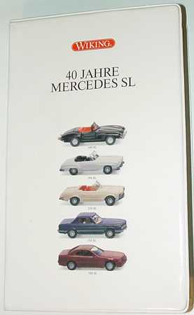 Foto 1:87 Mercedes-Benz 40 Jahre Mercedes SL (300SL Roadster schwarz + 190SL weiß + 280SL elfenbein + 350SL dunkelblau + 500SL violett in Videohülle) Wiking 99001