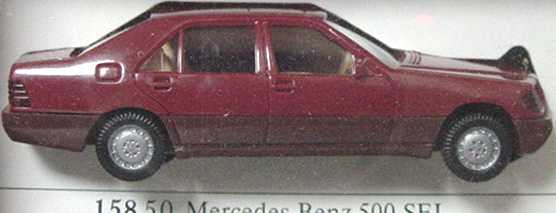 Foto 1:87 Mercedes-Benz 500SEL (W140) braun Werbemodell Wiking B66008223