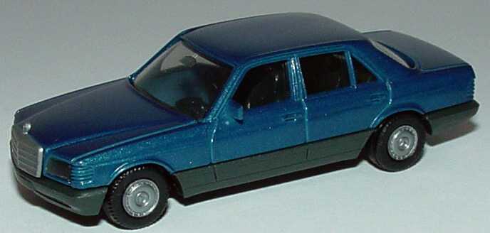 Foto 1:87 Mercedes-Benz 500SE (W126 Facelift) blaumet., IA schwarz herpa 3056