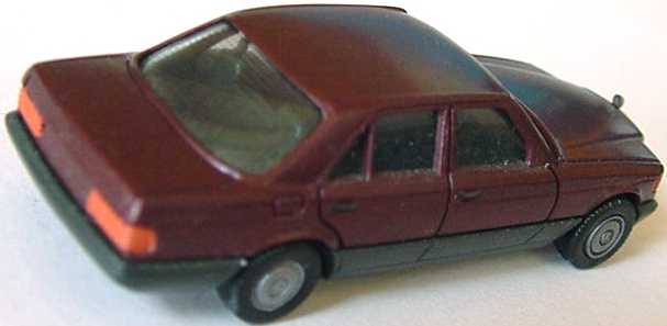 Foto 1:87 Mercedes-Benz 500SE (W126 Facelift) dunkelrot-met. (bemalt) herpa 3056