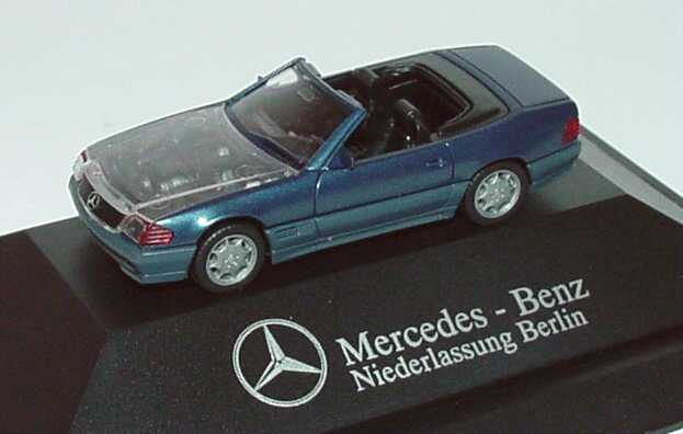 Foto 1:87 Mercedes-Benz 500SL (R129) blaumet., transparente Motorhaube Mercedes-Benz Niederlassung Berlin Werbemodell herpa