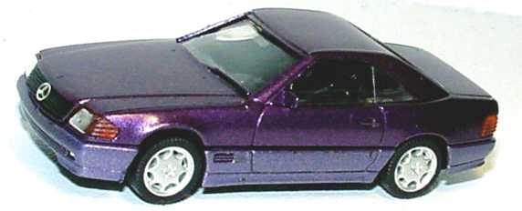 Foto 1:87 Mercedes-Benz 500SL (R129) violet-met. (Fremdlackierung, silberne 8-Loch-Felgen) herpa 025119