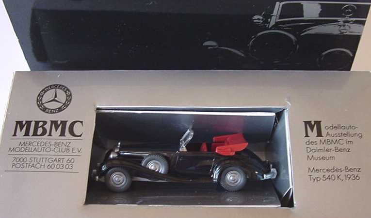 Foto 1:87 Mercedes-Benz 540K schwarz MBMC - Daimler-Benz-Museum Wiking