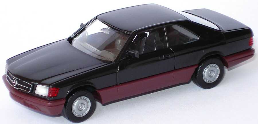 Foto 1:87 Mercedes-Benz 560SEC (C126) schwarz/weinrot herpa 2087