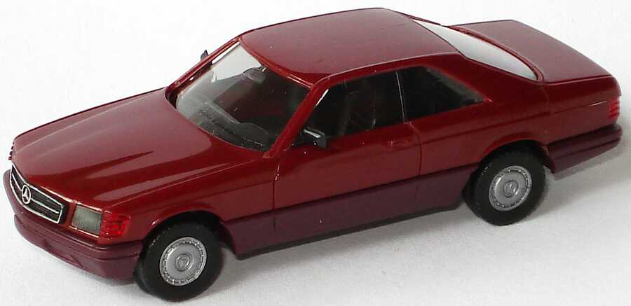 Foto 1:87 Mercedes-Benz 560SEC (C126) weinrot herpa 2087