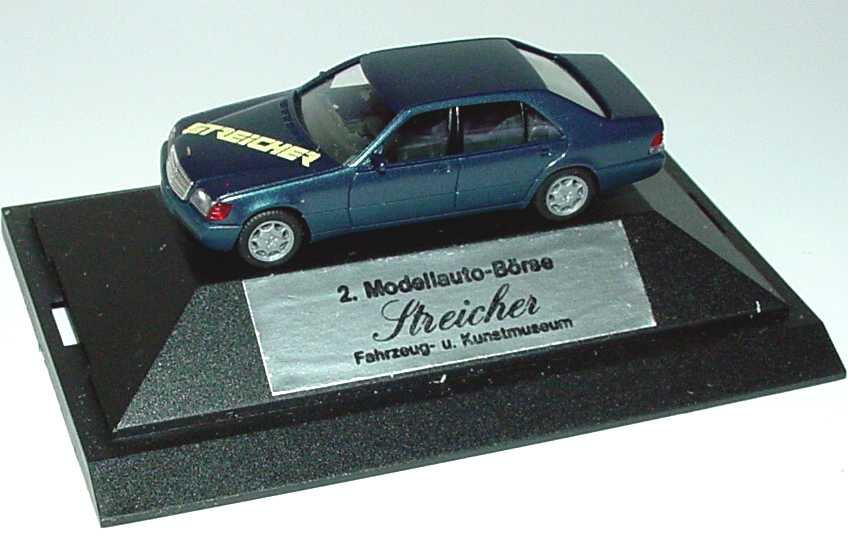 Foto 1:87 Mercedes-Benz 600SEL (W140) dunkelblau-met. Streicher, 2. Modellautobörse herpa