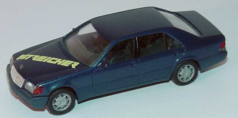 Foto 1:87 Mercedes-Benz 600SEL (W140) dunkelblau-met. Streicher herpa