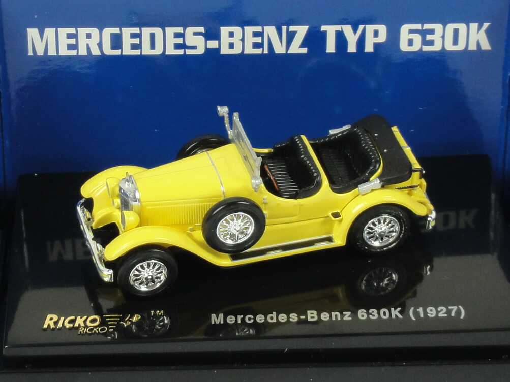 Brekina Ricko 38510 MB Mercedes Benz 630 K Tourenwagen hellgelb Oldtimer 1:87 H0 