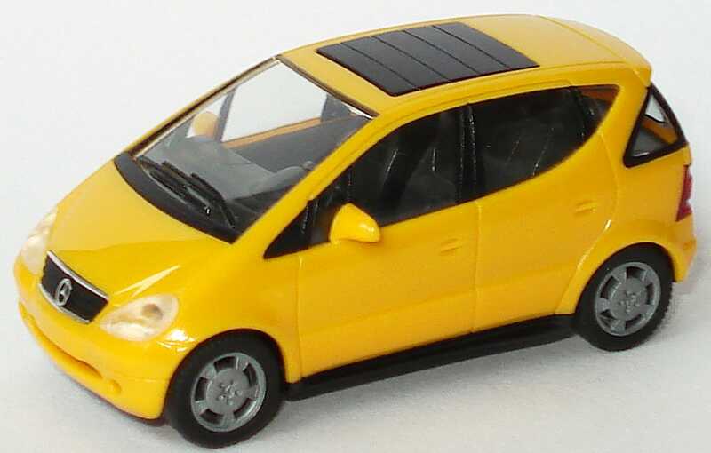 Foto 1:87 Mercedes-Benz A-Klasse (W168) mit Faltdach orangegelb herpa 022385