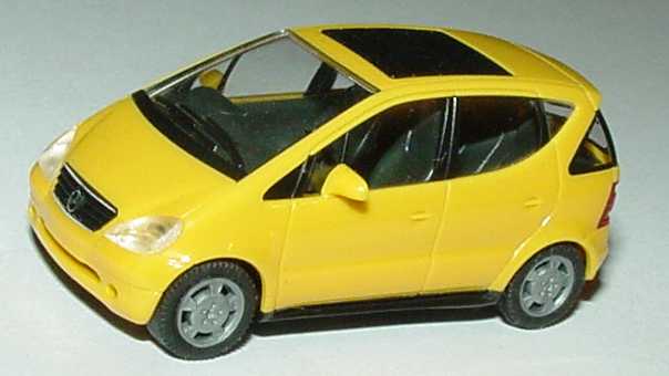 Foto 1:87 Mercedes-Benz A-Klasse (W168) mit Faltdach orangegelb herpa 022385