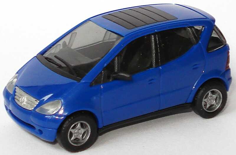 Foto 1:87 Mercedes-Benz A-Klasse (W168) mit Faltdach royalblau Busch