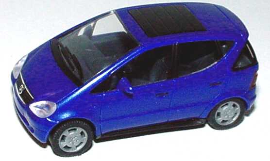 Foto 1:87 Mercedes-Benz A-Klasse (W168) mit Faltdach tiefseeblau-met. herpa