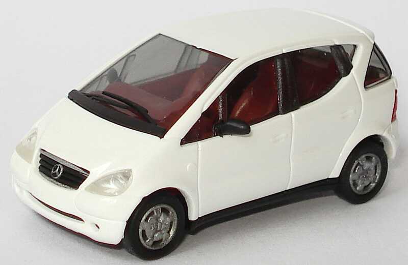 Foto 1:87 Mercedes-Benz A-Klasse (W168) weiß (Türgriffe unbedruckt) Busch 48600