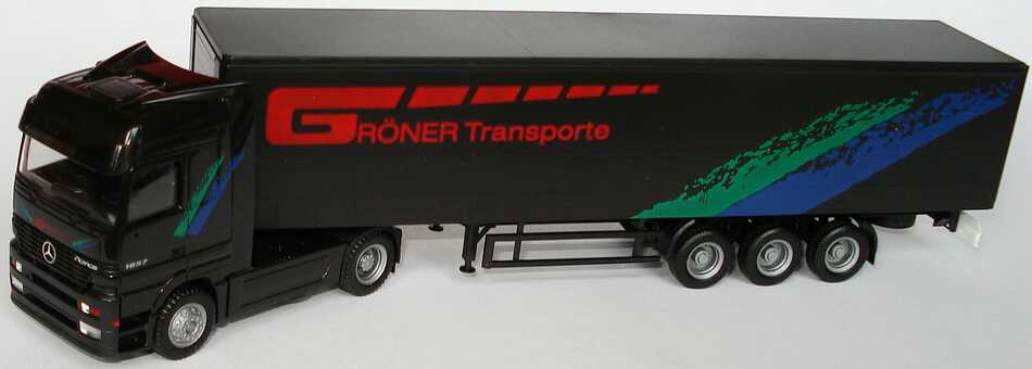 Foto 1:87 Mercedes-Benz Actros LH Fv Cv GpSzg 2/3 Gröner Transporte herpa