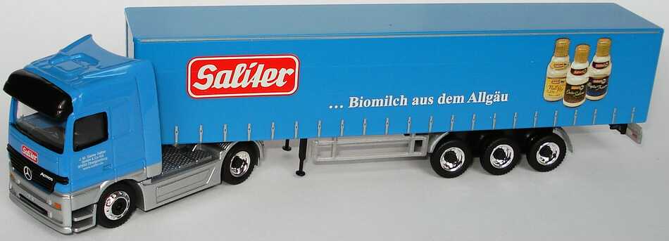 Foto 1:87 Mercedes-Benz Actros LH Fv Cv GpSzg 2/3 Saliter ...Biomilch aus dem Algäu Schuco 26908