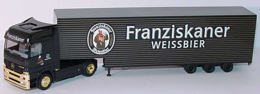 Foto 1:87 Mercedes-Benz Actros LH Fv Cv JuKoSzg 2/3 Franziskaner Weissbier herpa