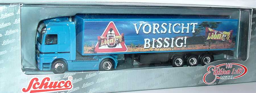 Foto 1:87 Mercedes-Benz Actros LH Fv Cv KoSzg 2/3 Lion - Vorsicht Bissig! Schuco 26908