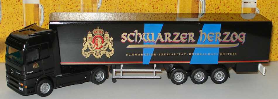 Foto 1:87 Mercedes-Benz Actros LH Fv Cv KoSzg 2/3 Schwarzer Herzog, Hofbrauhaus Wolters Albedo 250077