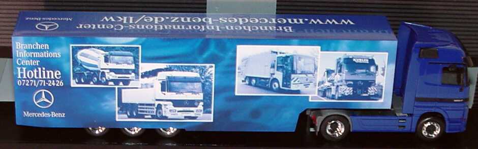 Foto 1:87 Mercedes-Benz Actros LH Fv Cv KoSzg Cv 2/3 Branchen-Informations-Center Werbemodell herpa B66000467