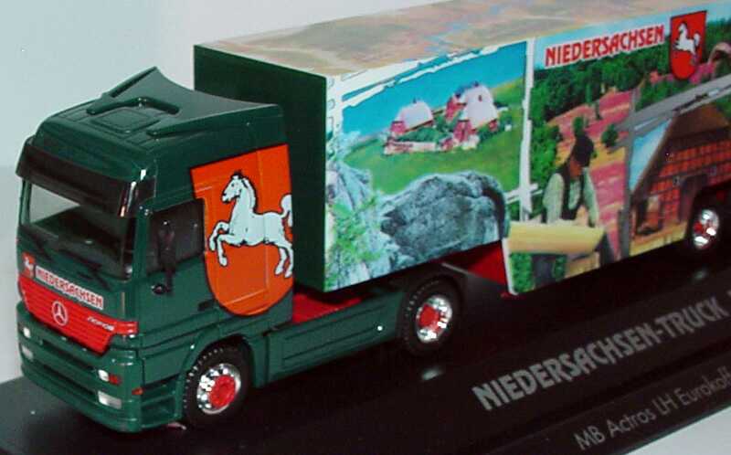Foto 1:87 Mercedes-Benz Actros LH Fv Cv KoSzg Cv 2/3 Niedersachsen-Truck 1998 herpa 187824