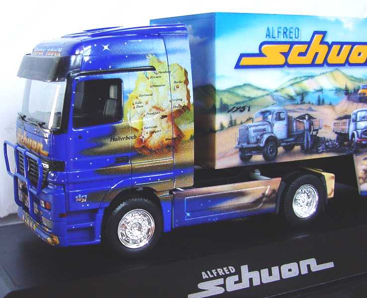 Foto 1:87 Mercedes-Benz Actros LH Fv Cv KoSzg Cv 2/3 Schuon, 50 Jahre Supertruck herpa 120210