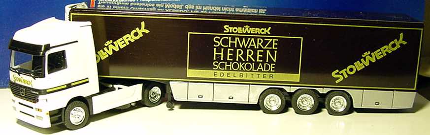 Foto 1:87 Mercedes-Benz Actros LH Fv Cv KoSzg Cv 2/3 Stollwerk, Schwarze Herren Schokolade Albedo 250004