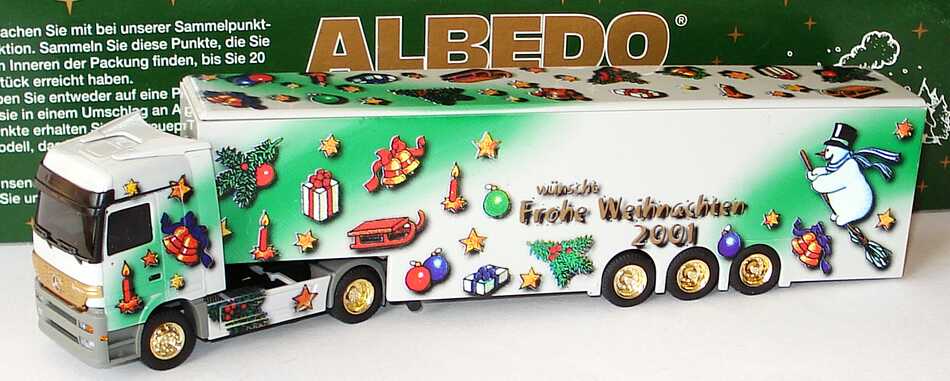 Foto 1:87 Mercedes-Benz Actros LH Fv Cv KoSzg Cv 2/3 wünscht frohe Weihnachten 2001 Albedo