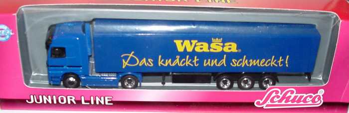 Foto 1:87 Mercedes-Benz Actros LH Fv Cv KoSzg Wasa - Das knäckt und schmeckt! Schuco