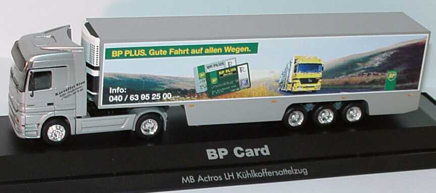 Foto 1:87 Mercedes-Benz Actros LH Fv Cv KükoSzg Cv 2/3 BP Card - BP Plus. Gute Fahrt auf allen Wegen herpa 186858