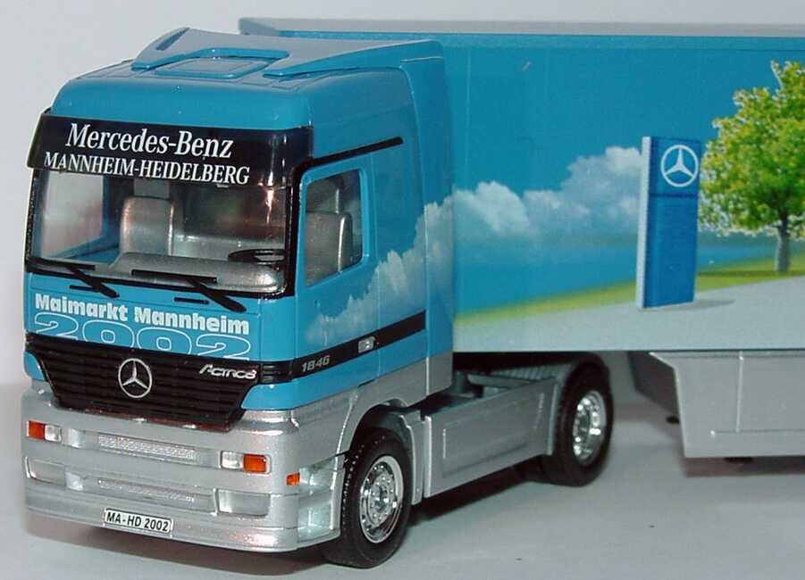Foto 1:87 Mercedes-Benz Actros LH Fv Cv SafelinerGpSzg Cv 2/3 Maimarkt Mannheim 2002 herpa