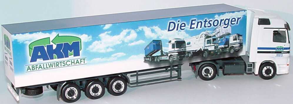 Foto 1:87 Mercedes-Benz Actros LH Fv KoSzg 2/3 AKM Abfallwirtschaft - Die Entsorger herpa