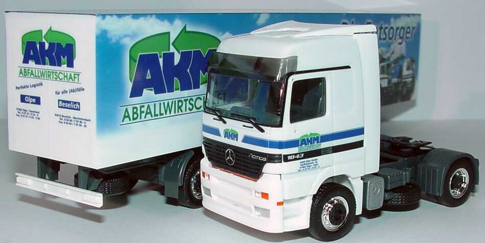 Foto 1:87 Mercedes-Benz Actros LH Fv KoSzg 2/3 AKM Abfallwirtschaft - Die Entsorger herpa